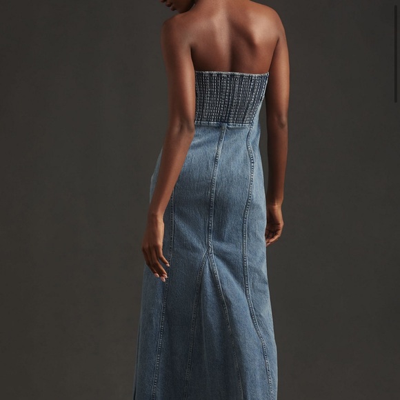 Pilcro by Anthropologie Blue Denim Midi Dress Size Medium - Picture 2 of 9